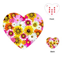 Flowers Blossom Bloom Nature Plant Playing Cards (heart)  by Amaryn4rt