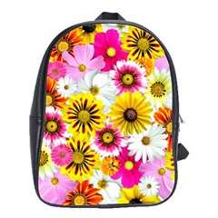 Flowers Blossom Bloom Nature Plant School Bags(large)  by Amaryn4rt