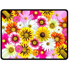 Flowers Blossom Bloom Nature Plant Fleece Blanket (large)  by Amaryn4rt