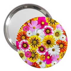 Flowers Blossom Bloom Nature Plant 3  Handbag Mirrors by Amaryn4rt