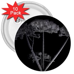 Dog Tube White Night Dark Ice 3  Buttons (10 Pack)  by Amaryn4rt