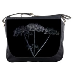 Dog Tube White Night Dark Ice Messenger Bags by Amaryn4rt