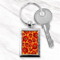 Gerbera Flowers Blossom Bloom Key Chains (rectangle)  by Amaryn4rt