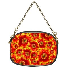 Gerbera Flowers Blossom Bloom Chain Purses (one Side)  by Amaryn4rt