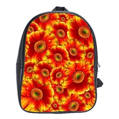 Gerbera Flowers Blossom Bloom School Bags(large)  by Amaryn4rt