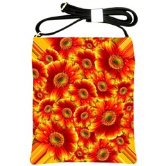 Gerbera Flowers Blossom Bloom Shoulder Sling Bags by Amaryn4rt