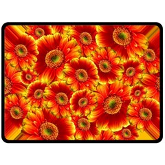 Gerbera Flowers Blossom Bloom Fleece Blanket (large)  by Amaryn4rt