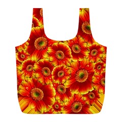 Gerbera Flowers Blossom Bloom Full Print Recycle Bags (l)  by Amaryn4rt