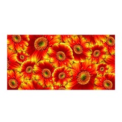 Gerbera Flowers Blossom Bloom Satin Wrap by Amaryn4rt