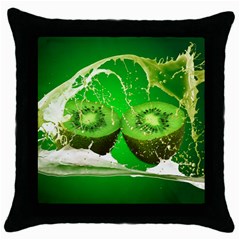 Kiwi Fruit Vitamins Healthy Cut Throw Pillow Case (black) by Amaryn4rt