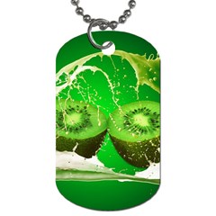 Kiwi Fruit Vitamins Healthy Cut Dog Tag (one Side) by Amaryn4rt