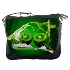 Kiwi Fruit Vitamins Healthy Cut Messenger Bags by Amaryn4rt