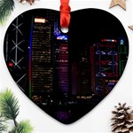 Hong Kong China Asia Skyscraper Ornament (Heart)  Front