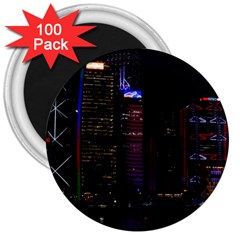 Hong Kong China Asia Skyscraper 3  Magnets (100 Pack) by Amaryn4rt