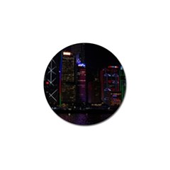 Hong Kong China Asia Skyscraper Golf Ball Marker by Amaryn4rt