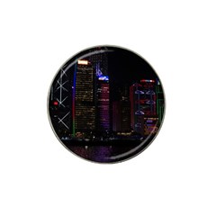 Hong Kong China Asia Skyscraper Hat Clip Ball Marker by Amaryn4rt