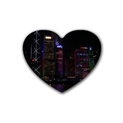 Hong Kong China Asia Skyscraper Heart Coaster (4 Pack)  by Amaryn4rt