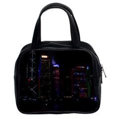 Hong Kong China Asia Skyscraper Classic Handbags (2 Sides) by Amaryn4rt