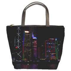 Hong Kong China Asia Skyscraper Bucket Bags by Amaryn4rt