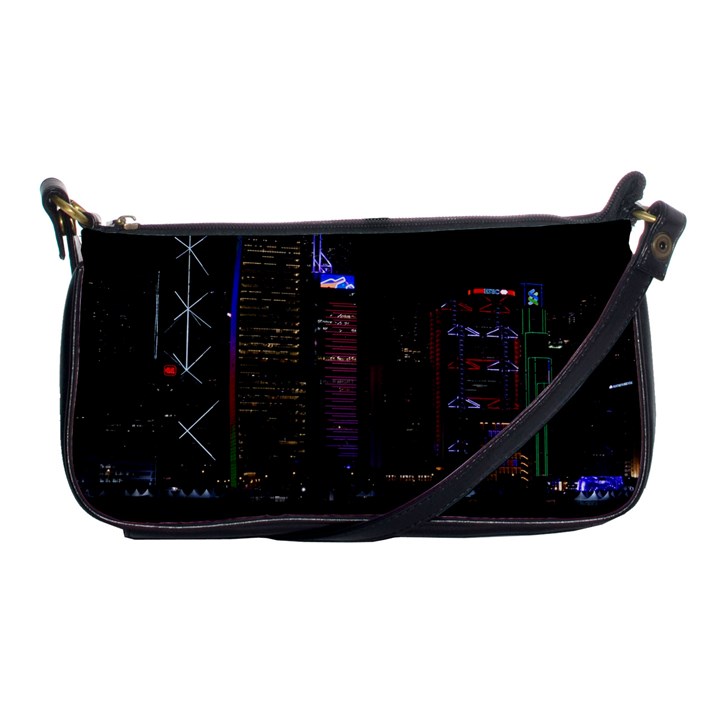 Hong Kong China Asia Skyscraper Shoulder Clutch Bags