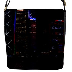 Hong Kong China Asia Skyscraper Flap Messenger Bag (s) by Amaryn4rt