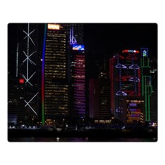 Hong Kong China Asia Skyscraper Double Sided Flano Blanket (large)  by Amaryn4rt