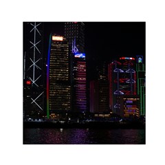 Hong Kong China Asia Skyscraper Small Satin Scarf (square) by Amaryn4rt