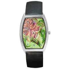 Colorful Design Acrylic Barrel Style Metal Watch by Amaryn4rt