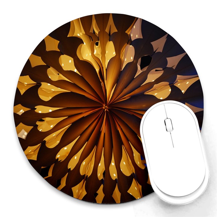 Light Star Lighting Lamp Round Mousepads