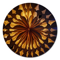 Light Star Lighting Lamp Magnet 5  (round) by Amaryn4rt