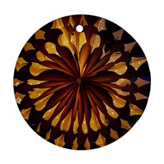 Light Star Lighting Lamp Round Ornament (two Sides)  by Amaryn4rt