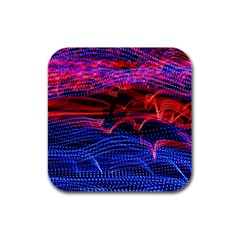 Lights Abstract Curves Long Exposure Rubber Square Coaster (4 pack) 