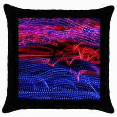 Lights Abstract Curves Long Exposure Throw Pillow Case (Black)