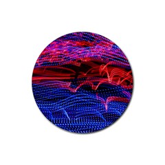 Lights Abstract Curves Long Exposure Rubber Coaster (Round) 