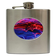 Lights Abstract Curves Long Exposure Hip Flask (6 Oz) by Amaryn4rt