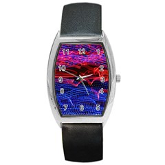 Lights Abstract Curves Long Exposure Barrel Style Metal Watch