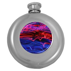 Lights Abstract Curves Long Exposure Round Hip Flask (5 Oz) by Amaryn4rt