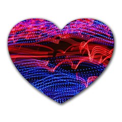 Lights Abstract Curves Long Exposure Heart Mousepads