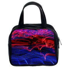 Lights Abstract Curves Long Exposure Classic Handbags (2 Sides) by Amaryn4rt