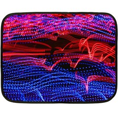 Lights Abstract Curves Long Exposure Double Sided Fleece Blanket (Mini) 