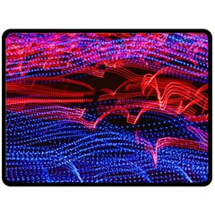 Lights Abstract Curves Long Exposure Fleece Blanket (Large) 