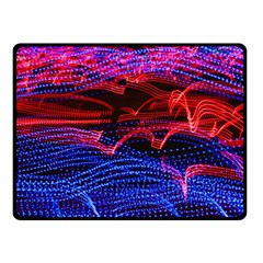 Lights Abstract Curves Long Exposure Double Sided Fleece Blanket (Small) 