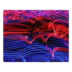 Lights Abstract Curves Long Exposure Double Sided Flano Blanket (Large) 