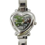 Landscape Summer Fall Colors Mill Heart Italian Charm Watch Front