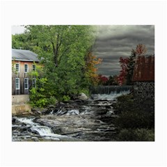 Landscape Summer Fall Colors Mill Small Glasses Cloth