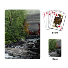 Landscape Summer Fall Colors Mill Playing Card