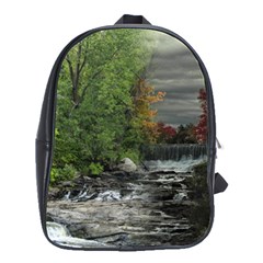 Landscape Summer Fall Colors Mill School Bags(Large) 