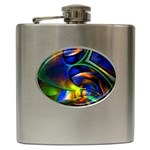 Light Texture Abstract Background Hip Flask (6 oz) Front