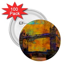 London Tower Abstract Bridge 2 25  Buttons (100 Pack)  by Amaryn4rt