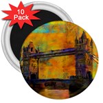 London Tower Abstract Bridge 3  Magnets (10 pack)  Front